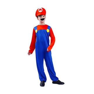Kids Super Mario Plumber Costume | Super Mario Party Supplies NZ