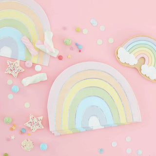 Ginger Ray | Pastel Rainbow Napkins | Pastel Party Supplies NZ
