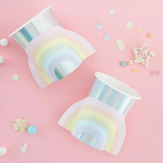 Ginger Ray | Pastel Rainbow Cups | Pastel Party Supplies NZ