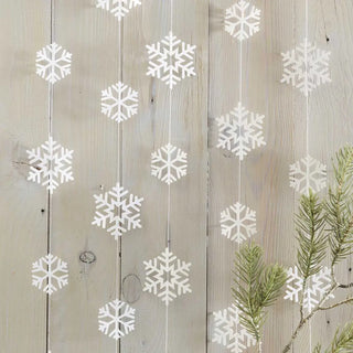 Ginger Ray | Festive Snowflake Shaped Garland | Christmas Decorations NZ