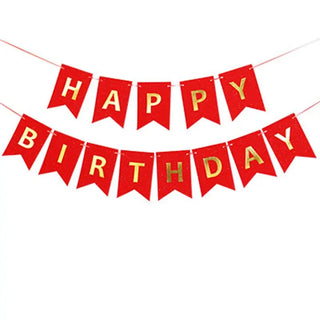 Red Glitter Birthday Banner | Party Decorations NZ