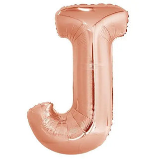 Rose Gold J Balloon | Rose Gold Party Supplies