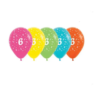 Sempertex | age 6 balloon | 6th birthday party supplies