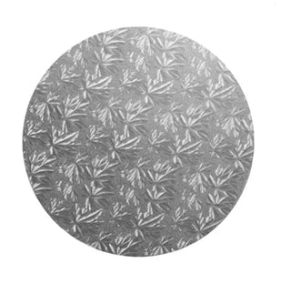 GoBake 4mm Masonite Silver Round Cake Board - 30cm/12in