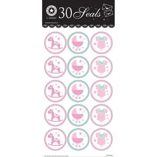 World greetings | baby girl seals | baby shower party supplies NZ