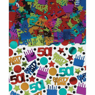 Dots & Stripes 50th Birthday Confetti | 50th Birthday Party Theme & Supplies | Amscan