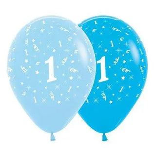 Sempertex | 6 Pack Age 1 Balloons - Blue & Royal Blue |