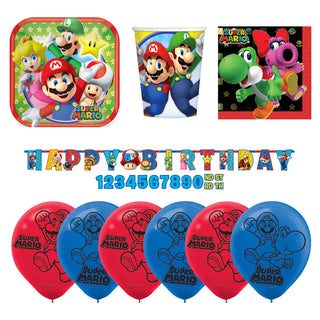Super Mario Brothers Party Essentials for 8 - SAVE 10%