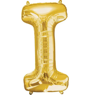 Anagram Gold Jumbo Letter Foil Balloon - I