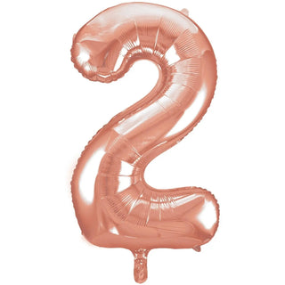 Meteor | Giant Rose Gold Number Foil Balloon - 2