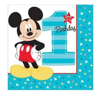 Amscan | Mickey Mouse Fun to be One Napkins - Lunch
