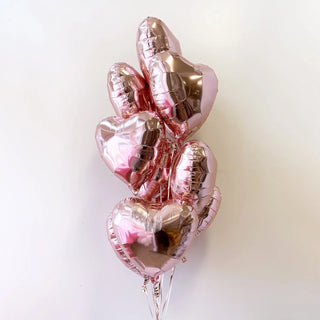 Rose Gold Heart Balloon Bouquet | Valentines Gifts Wellington