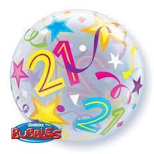 21st Birthday Bubble Balloon