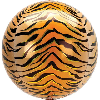 Tiger Print Orbz Balloon | Jungle Animal Party Supplies