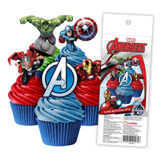 Avengers Edible Wafer Cupcake Toppers | Avengers Party Supplies