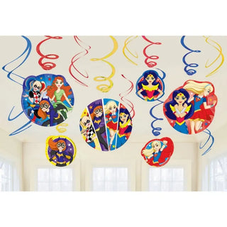 Super Hero Girls Hanging Swirl Decorations | Amscan