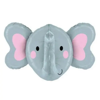 Betallic | Elephant Face SuperShape Foil Balloon | Safari Animal Party Theme & Supplies