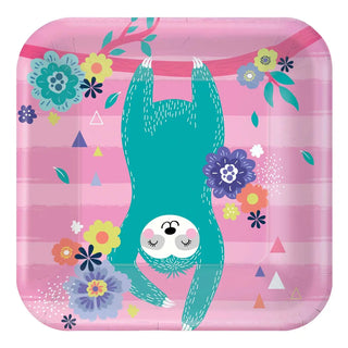 Small Sloth Plates | Sloth Party Supplies