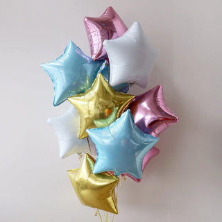 Anagram | gender reveal star foil bouquet | gender reveal party supplies