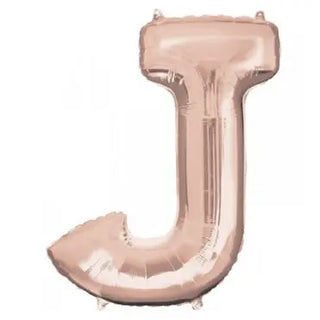 Anagram Jumbo Rose Gold Letter Foil Balloon - J