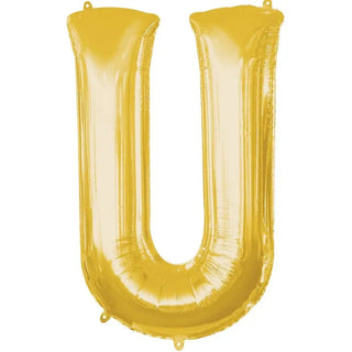 Anagram Gold Jumbo Letter Foil Balloon - U