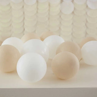 Ginger Ray | Nude & White Mini Balloons | Neutral Party Supplies NZ