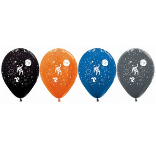 Sempertex | Pack of 12 Latex Balloons - Outer Space | Outer Space Party Theme & Supplies