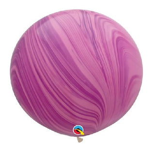Giant Pink & Violet Marble Balloon - 75cm