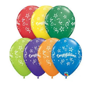 Congratulations Streamers Balloon | Graduation Party Theme & Supplies | Qualatex