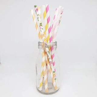Floral Paper Straws | Floral Party Supplies NZ