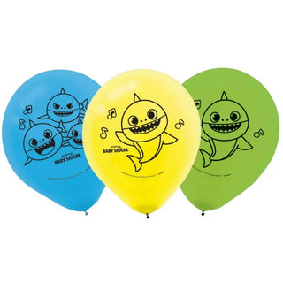 Baby Shark Balloons - Pack of 6 | Anagram