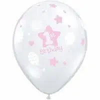 Girl's 1st Birthday Balloon | Girl's 1st Birthday Party Supplies
