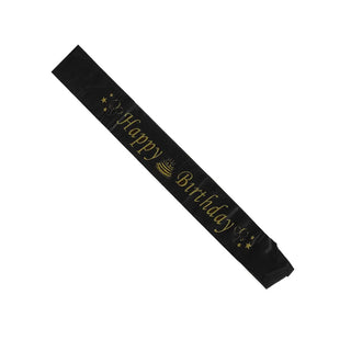 Black Happy birthday sash | Happy birthday sash