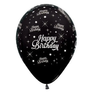 Sempertex | happy birthday black star balloon | black party supplies
