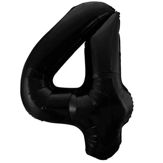 Giant Black Number 4 Balloon | 40th Birthday Party Supplies