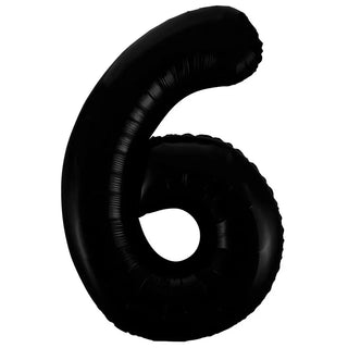 Giant Black Number 6 Balloon | 60th Birthday Party Supplies