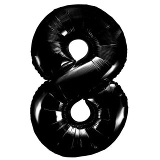 Giant Black Number 8 Balloon | 80th Birthday Party Supplies