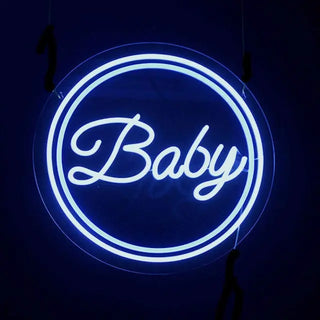 Blue Baby LED Neon Sign Hire | Baby Shower Hire Wellington
