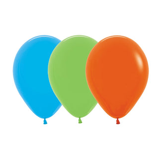 Blue, Lime Green & Orange Balloons NZ