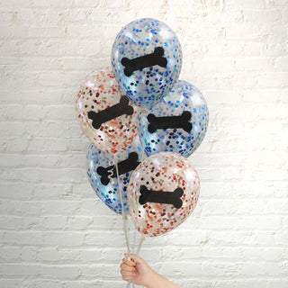 Pop Balloons | Dog Party Confetti Balloons | Dog Party Supplies NZ