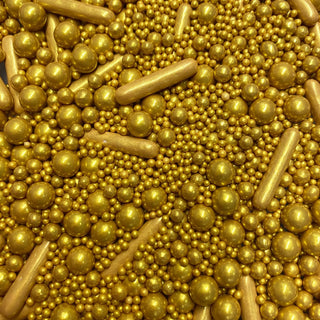 gold Bubble & Bounce Sprinkle Medley | gold Party Supplies