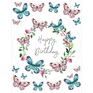 Butterfly Edible Cake Image | Butterfly Party Supplies NZ