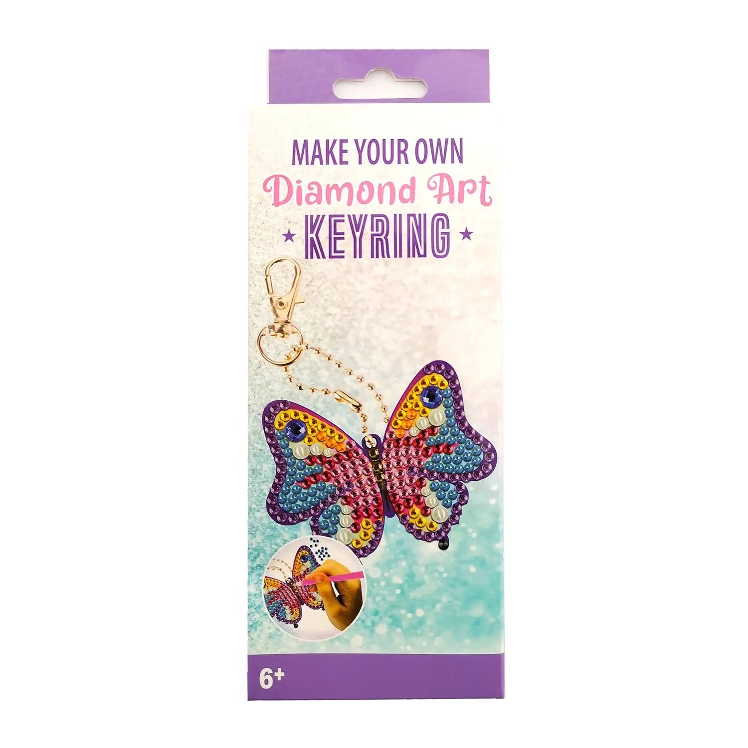 DIY Diamond Art Butterfly Keyring NZ Build a Birthday NZ