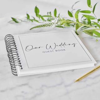 Ginger Ray | Black & White Wedding Guest Book | Wedding Supplies NZ