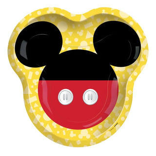 Mickey Mouse Yellow/Black/Red Head Shaped Dinner Plates