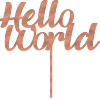 Hello World Cake Topper | Baby Shower Party Theme & Supplies