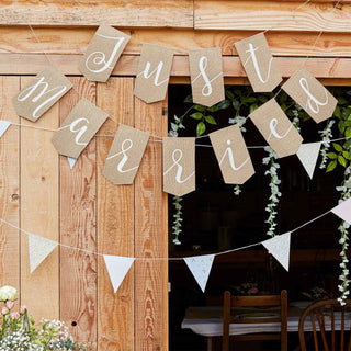 Ginger Ray | Just Married Banner | Wedding Decorations