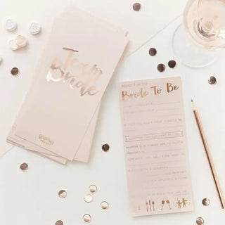 Ginger Ray | Bride to Be Advice Cards | Bridal Shower Supplies