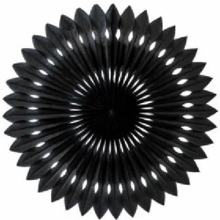 Five Star Hanging Fan 24cm - Black | Black Party Theme & Supplies