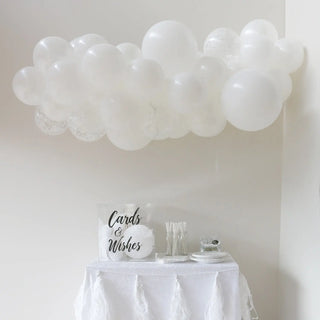 White Balloon Garland | Balloon Cloud | Balloon Garlands Wellington